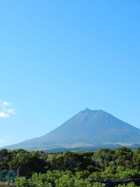 View from the airport ... at least once, while departing, we could see mount Pico while on the actual island